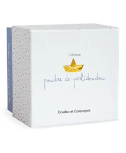 Doudou lapin mouchoir bleu lapin matelot - 10 cm