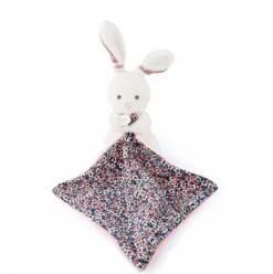 Doudou LAPIN ROSE avec mouchoir - BOH'AIME -