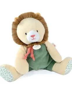 Doudou Lion beige et vert - 30 cm
