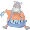 Doudou marionnette Ane avec étiquettes