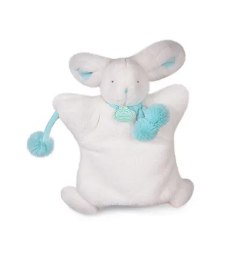 Doudou Marionnette Lapin Pompon Amande