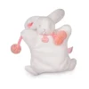 Doudou Marionnette Lapin Pompon Corail