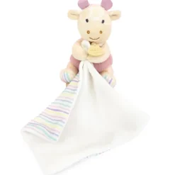 Doudou mouchoir Girafe rose - 11 cm