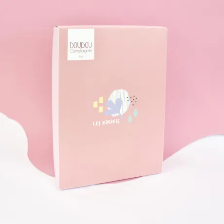 Doudou mouchoir Girafe rose - 11 cm