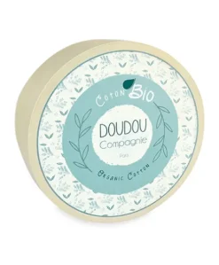 Doudou mouchoir lapin rose en coton BIO - 15 cm
