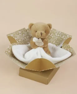 Doudou mouchoir- Mon petit ourson - Marron - 10 cm