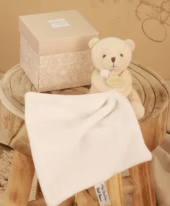 Doudou mouchoir- Mon petit ourson - Beige - 10 cm