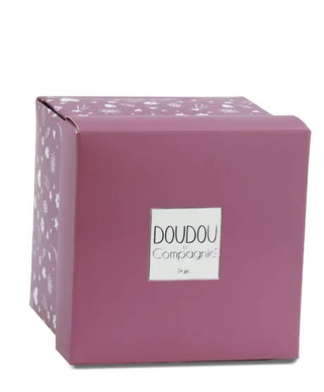 Doudou mouchoir- Mon petit ourson - Rouge bordeaux- 10 cm