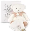 Doudou mouchoir ours Rose - 30 cm - Collection Anniversaire