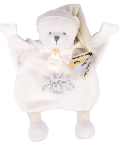 Doudou Ours cape Blanc - 25 cm - Collection Anniversaire