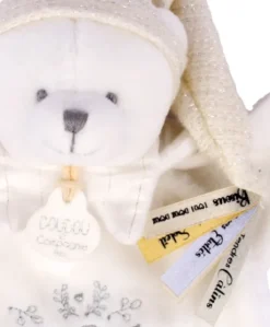 Doudou Ours cape Blanc - 25 cm - Collection Anniversaire