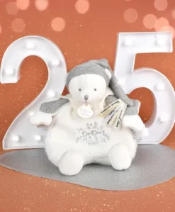 Doudou Ours cape Gris - 25 cm - Collection Anniversaire
