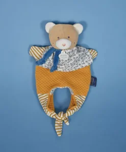 Doudou Ours marionnette - Petit sac - Amusette 3 EN 1