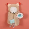 Doudou Ours marron avec cape - Papillotte - 3 EN 1