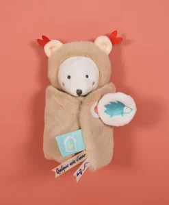 Doudou Ours marron avec cape - Papillotte - 3 EN 1