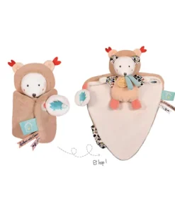 Doudou Ours marron avec cape - Papillotte - 3 EN 1