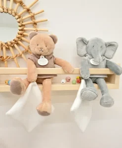 Doudou Ours marron avec mouchoir - Sweety - 25 cm