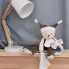 Doudou ours mouchoir 3 histoires - Marron