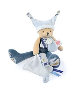 Doudou ours pantin 3 histoires - Bleu