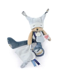 Doudou ours pantin 3 histoires - Bleu