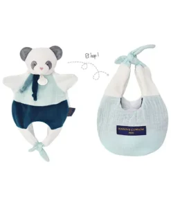 Doudou Panda marionnette - Petit sac - Amusette  3 EN 1