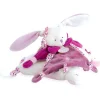 Doudou plat Cerise le lapin Rose - 27  cm