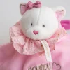 Doudou plat Chat rose - Attrape-rêves - 20 cm