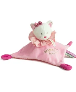 Doudou plat Chat rose - Attrape-rêves - 20 cm