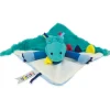 Doudou plat Crocodile vert Tropi'Cool - 21 cm