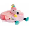 Doudou plat Flamant Rose-25 cm