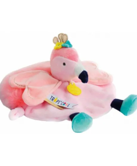 Doudou plat Flamant Rose-25 cm