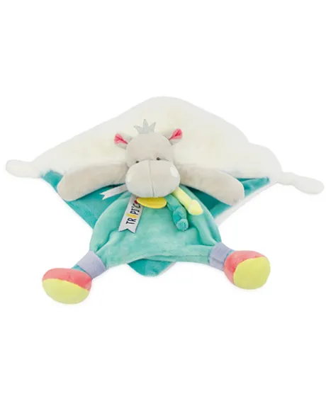 Doudou plat Hippopotame Tropi'Cool - 22 cm