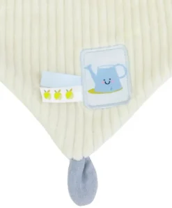 Doudou plat hochet billes -  Renard Romarin - 21 cm
