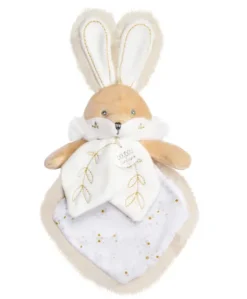 Doudou plat lapin de sucre blanc - 24 cm
