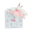 Doudou plat Licorne rose - 22 cm