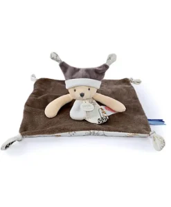 Doudou plat Ours 3 histoires - Marron