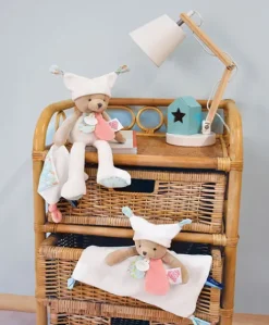 Doudou plat Ours 3 histoires - Blanc