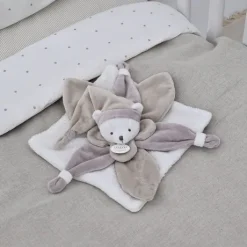 Doudou plat Ours Collector taupe - 24 cm