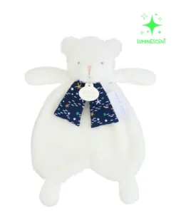 Doudou plat Ours Luminescent - 26 cm - Clair de Lune