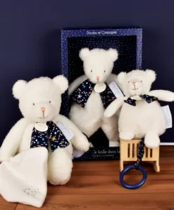 Doudou plat Ours Luminescent - 26 cm - Clair de Lune