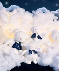 Doudou plat Ours Luminescent - 26 cm - Clair de Lune