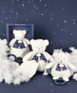 Doudou plat Ours Luminescent - 26 cm - Clair de Lune