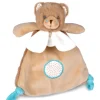 Doudou plat Ours marron Tiwipi - 23 cm