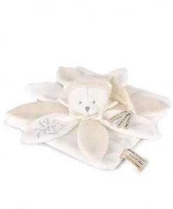 Doudou plat pétales Ours Blanc - 25 cm - Collection Anniversaire