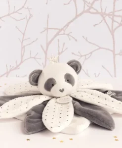 Doudou pétales Panda gris - Attrape-rêves - 26 cm