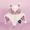 Doudou Souris blanche - Cocon - Balle d'éveil - 3 EN 1