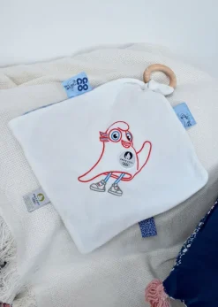 Duo Doudou plat et hochet pour bébé JO Paris 2024