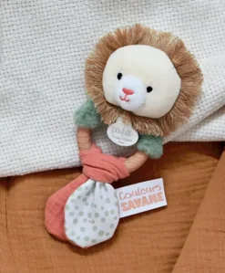 Hochet bébé lion - 15 cm