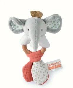 Hochet bébé éléphant - 15 cm
