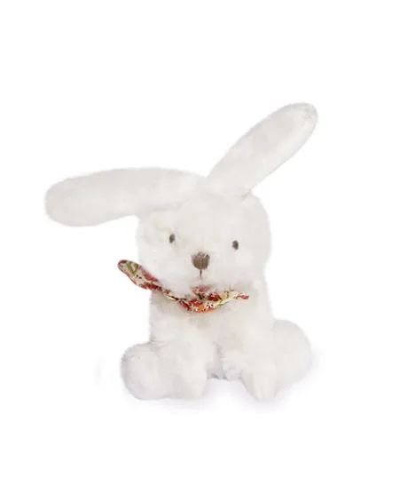 Lapin blanc avec chouchou -12 cm - Modèle aléatoire